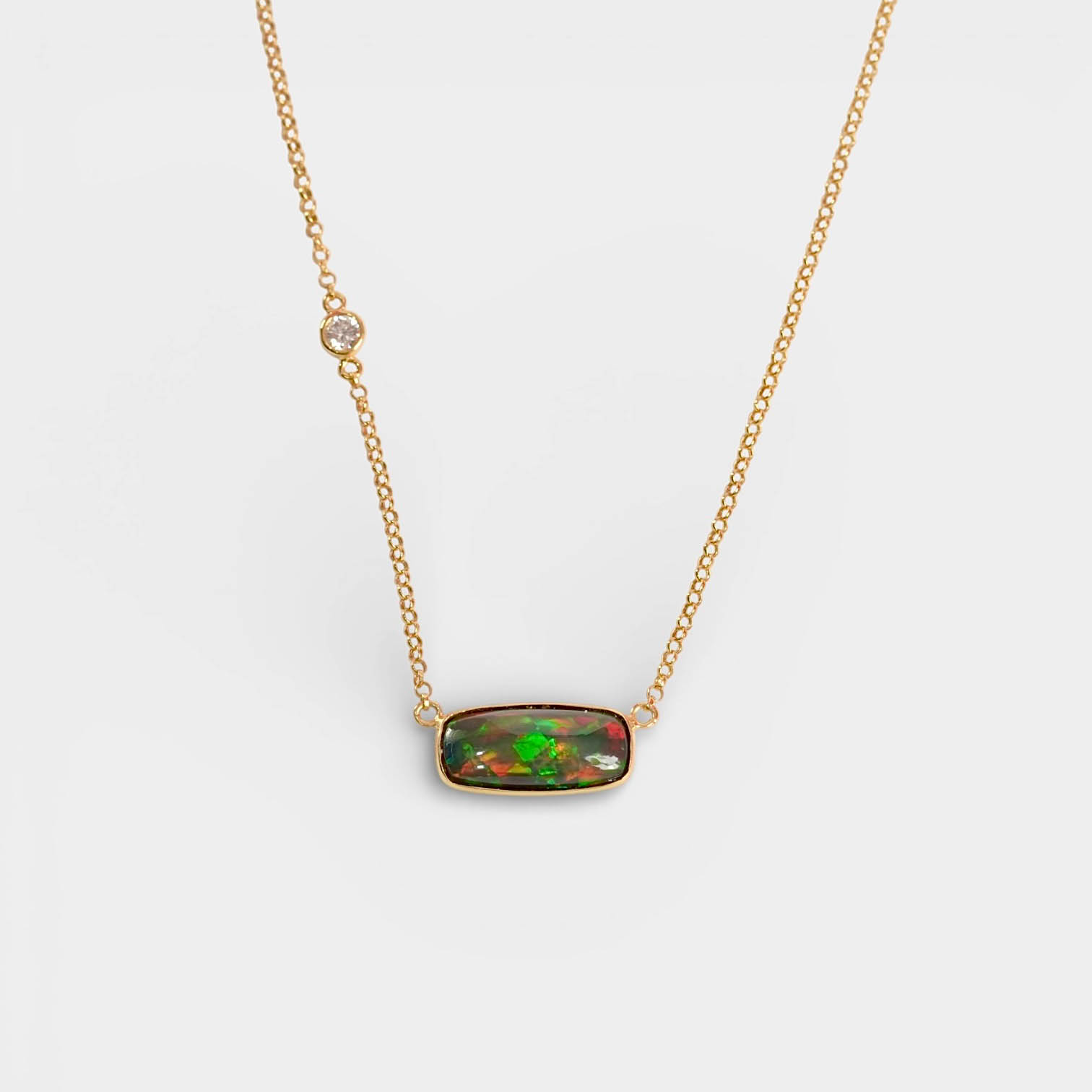 Black Fire Opal Necklace